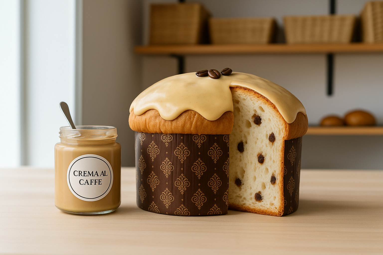 Panettone al caffè + crema al caffè in OMAGGIO
